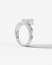 Silvana (Elongated Radiant) 18k White Gold 004