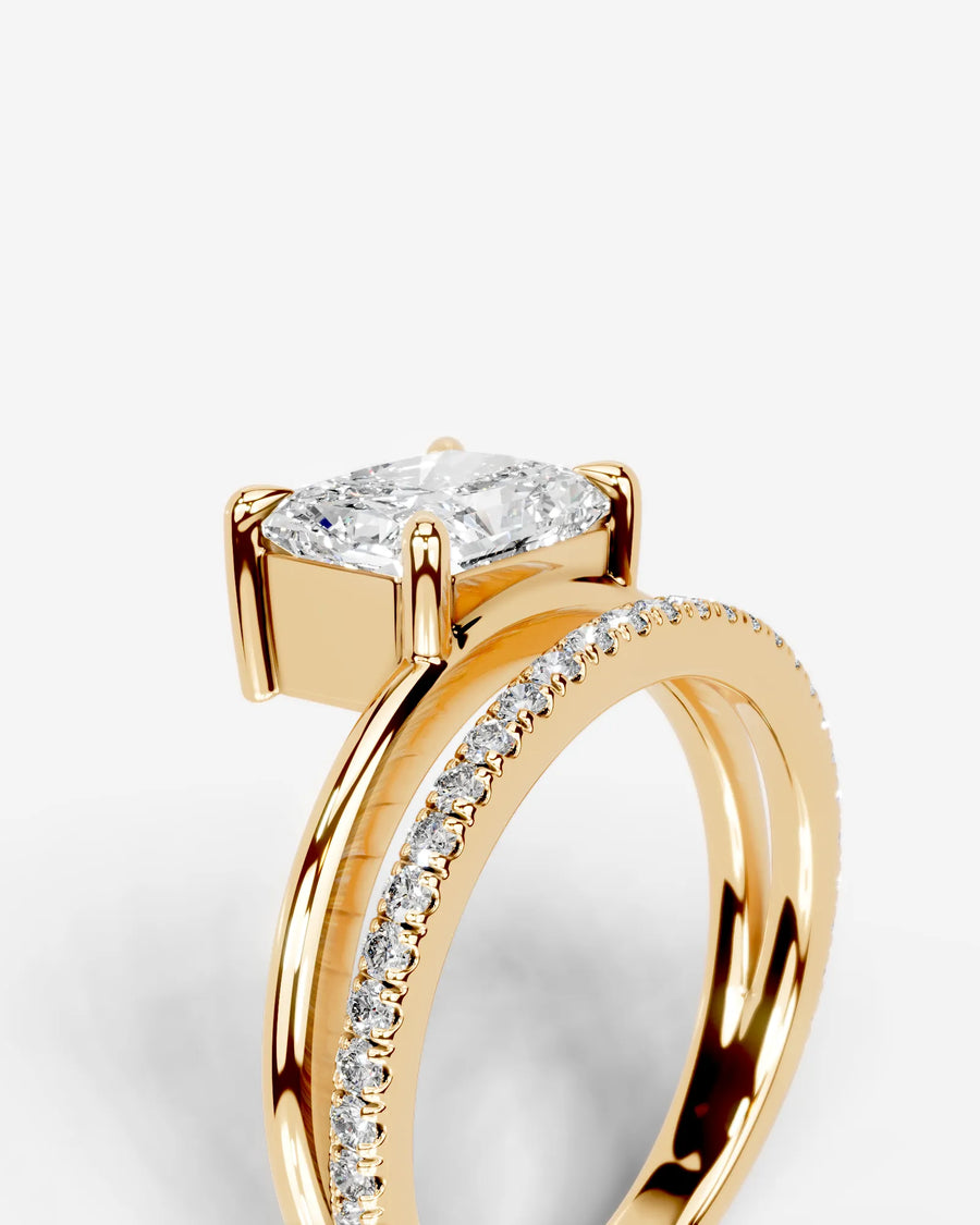 Silvana (Elongated Radiant) 18k Yellow Gold 005