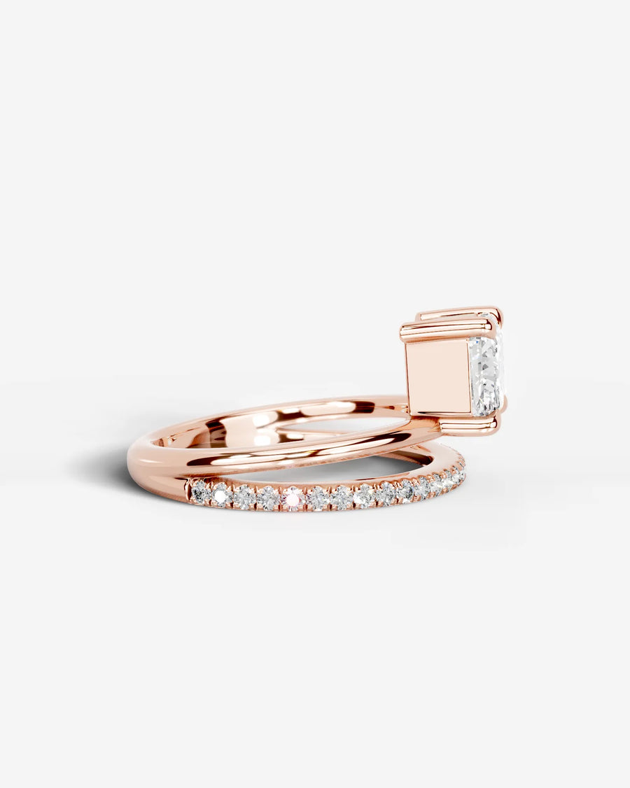 Silvana (Elongated Radiant) 14k Rose Gold 003