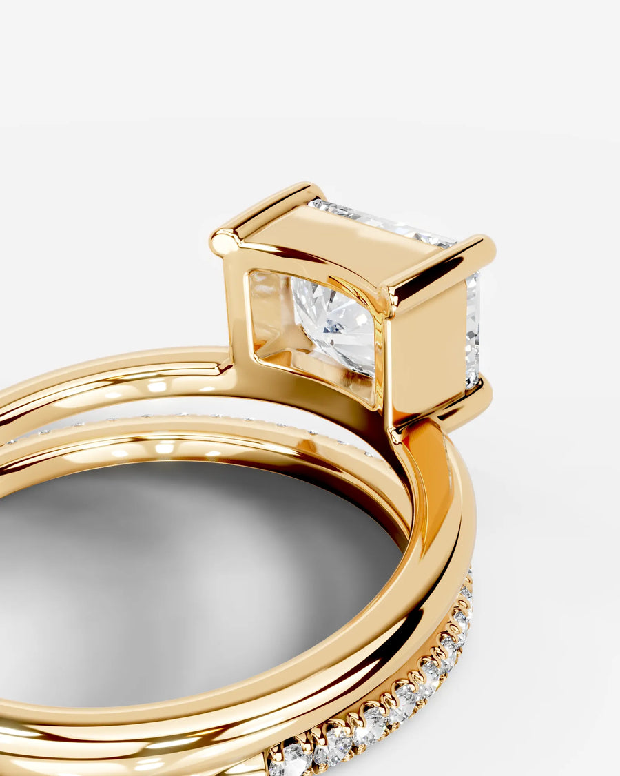 Silvana (Elongated Radiant) 18k Yellow Gold 002