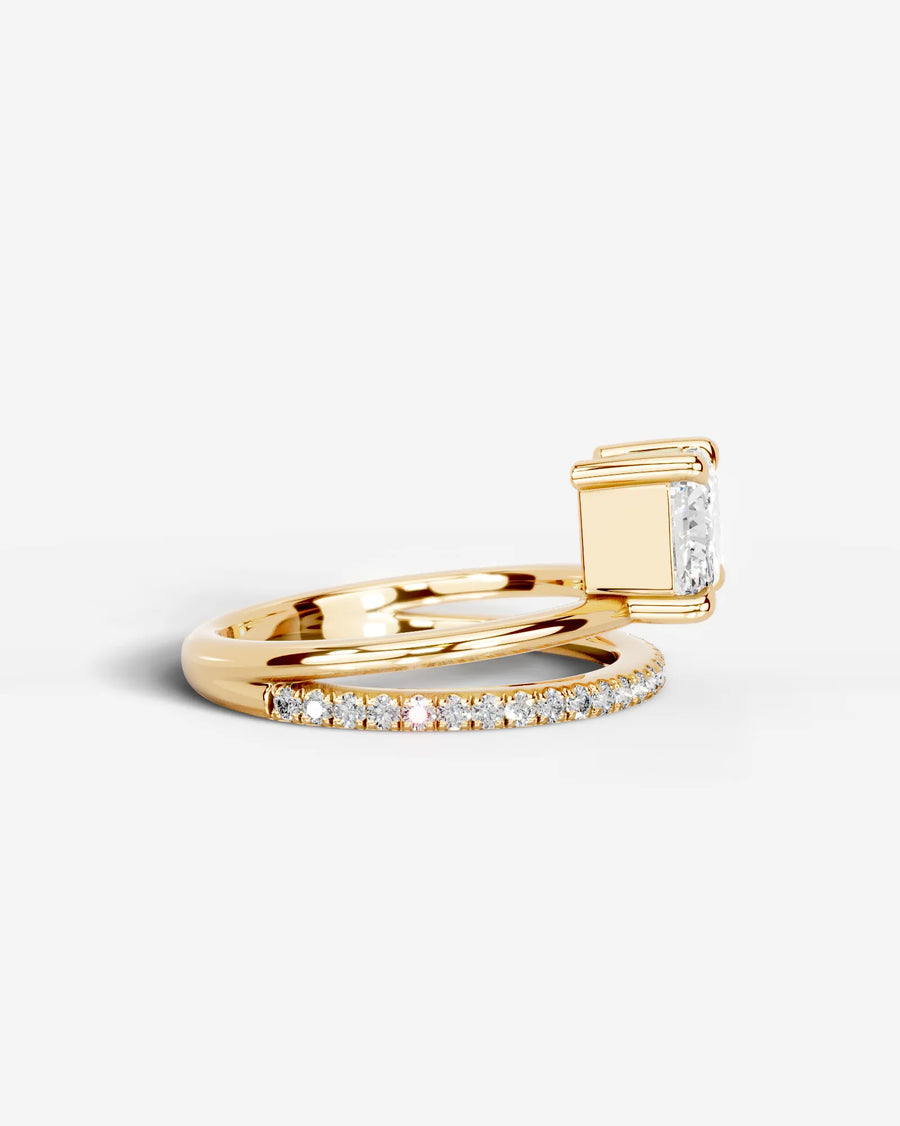 Silvana (Elongated Radiant) 14k Yellow Gold 003
