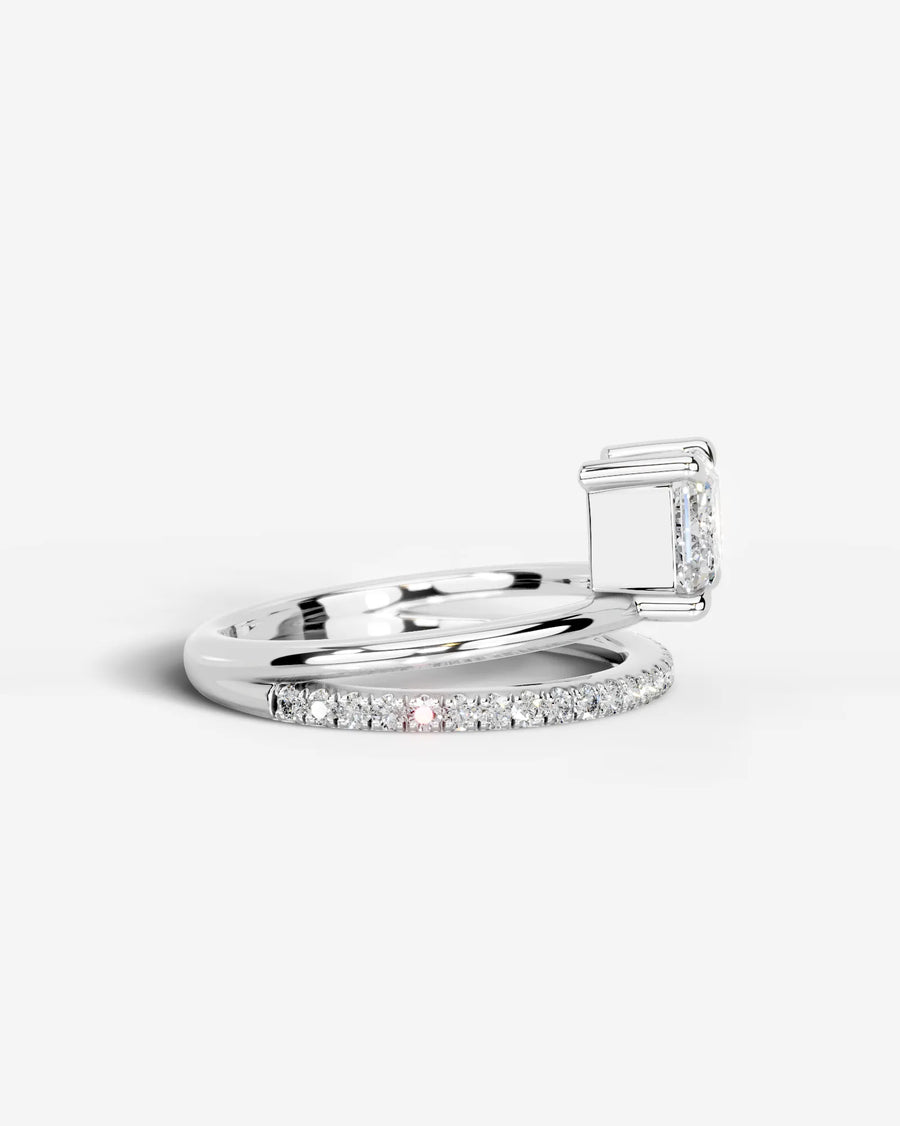 Silvana (Emerald) 18k White Gold 003