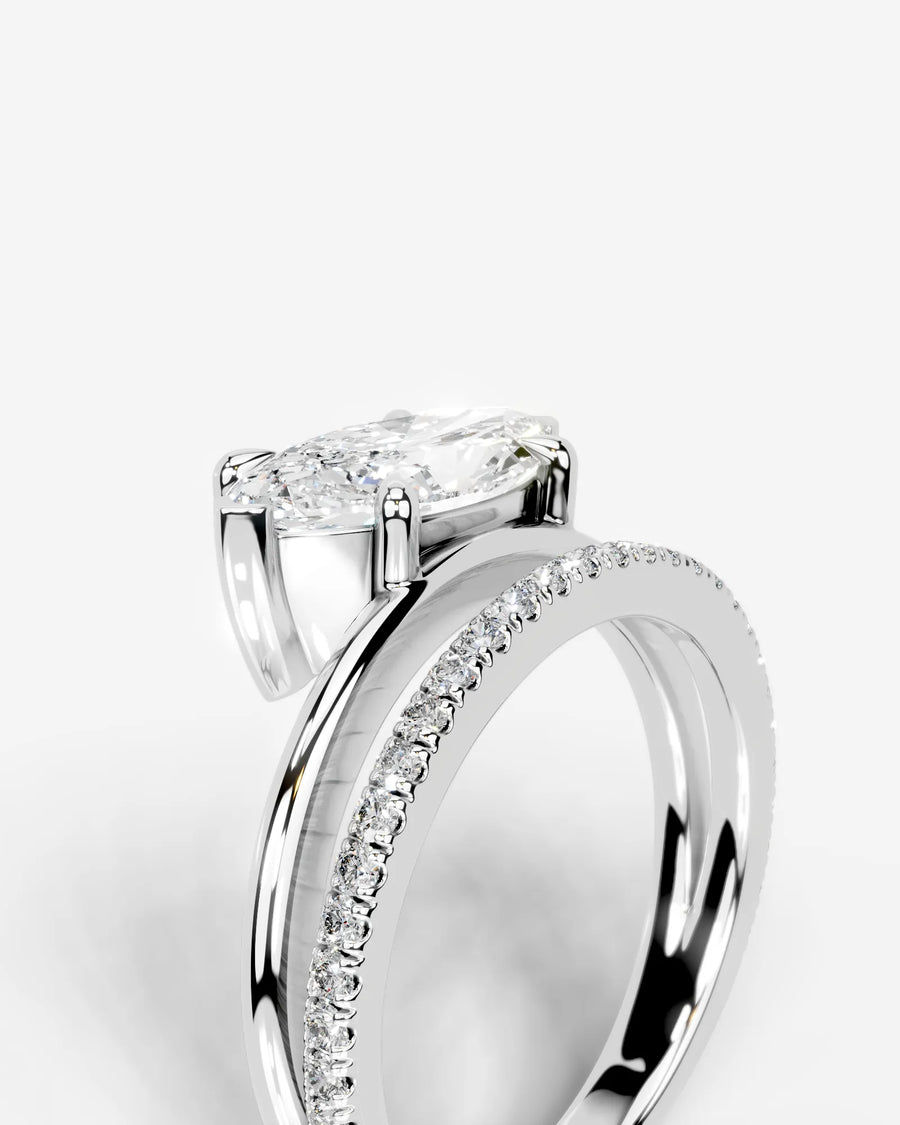 Silvana (Marquise) 18k White Gold 005