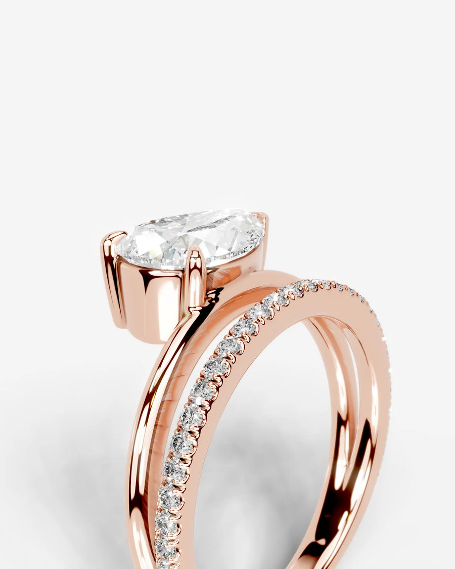 Silvana (Pear) 14k Rose Gold 005