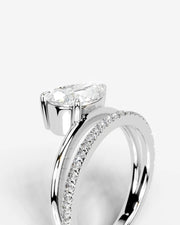 Silvana (Pear) 14k White Gold 005