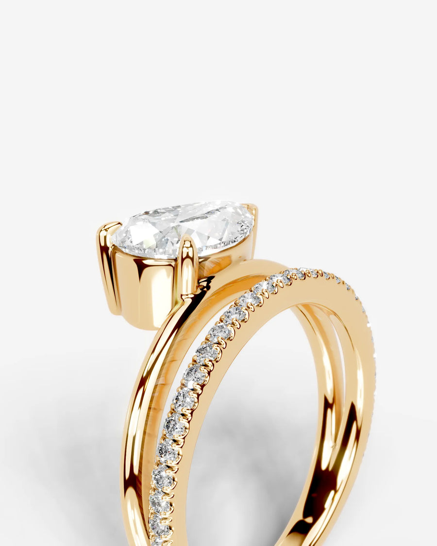 Silvana (Pear) 14k Yellow Gold 005