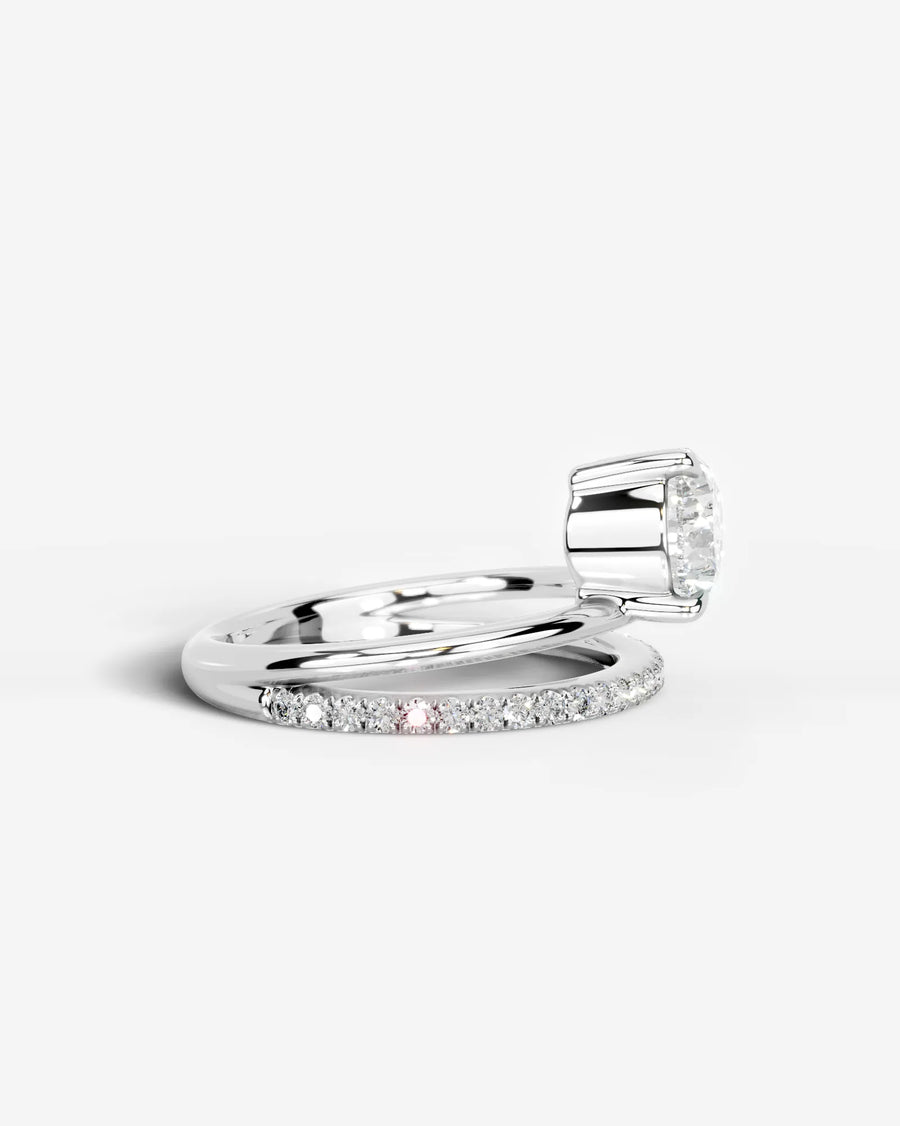 Silvana (Pear) 14k White Gold 003