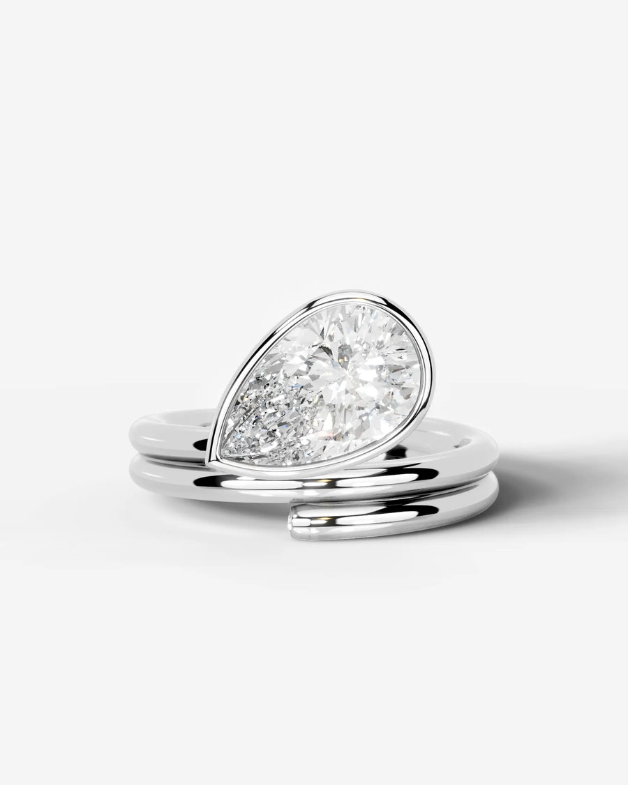 Marnie (Pear) 14k White Gold 001