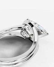 Sia (Pear) 18k White Gold 002
