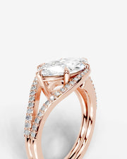 Sia Halo (Marquise) 14k Rose Gold 005