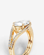 Sia Halo (Marquise) 18k Yellow Gold 005