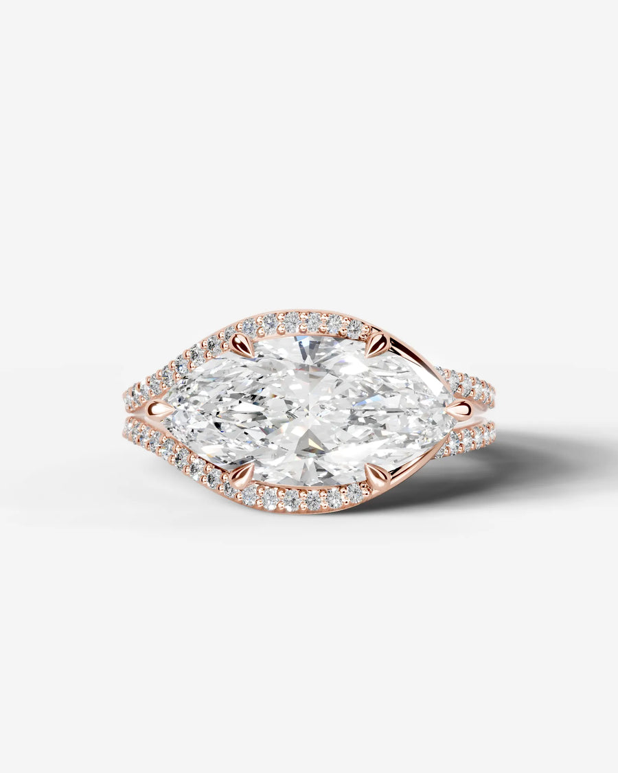 Sia Halo (Marquise) 14k Rose Gold 001