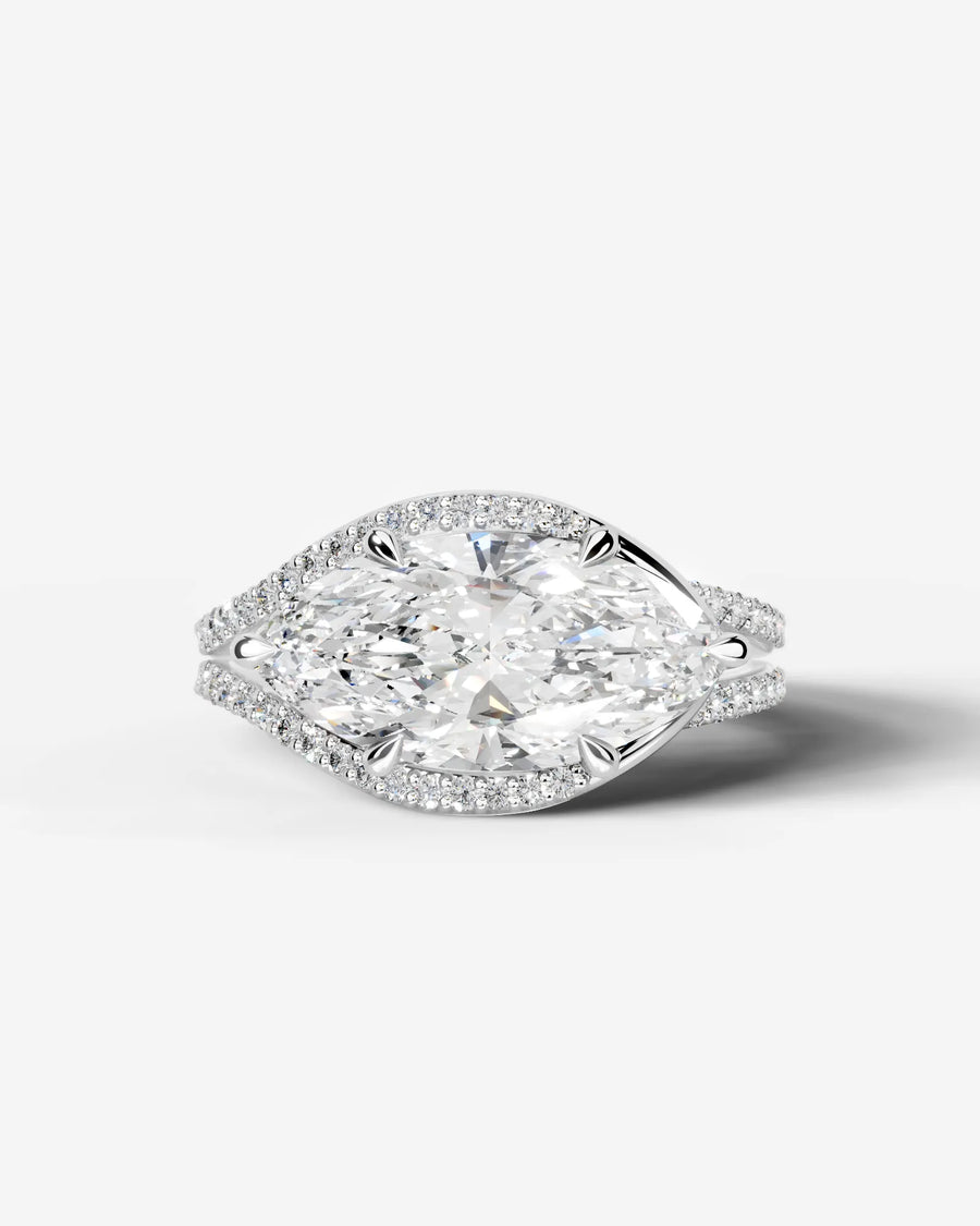 Sia Halo (Marquise) 18k White Gold 001