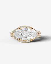 Sia Halo (Marquise) 14k Yellow Gold 001