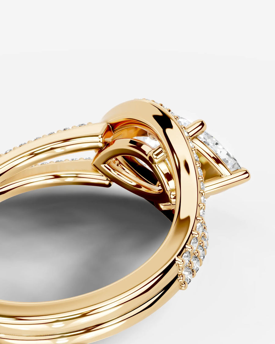Sia Halo (Marquise) 18k Yellow Gold 002