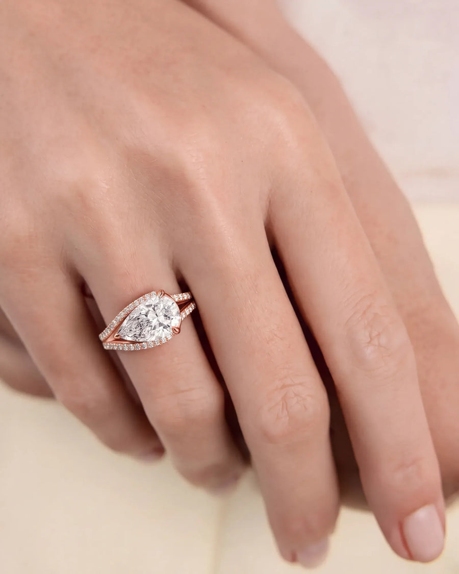 Sia Halo (Pear) 14k Rose Gold 006