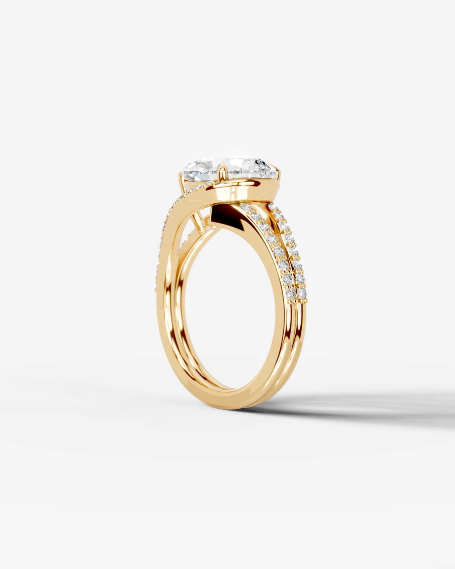 Sia Halo (Pear) 18k Yellow Gold 002