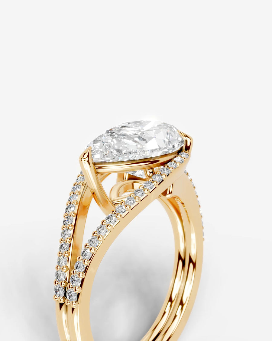 Sia Halo (Pear) 14k Yellow Gold 003