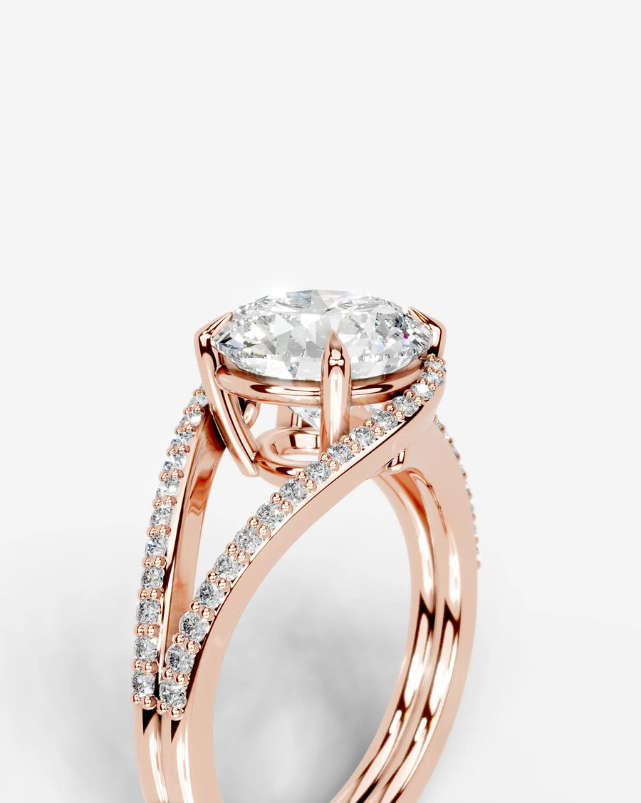Sia Halo (Round) 14k Rose Gold 005