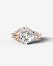 Sia Halo (Cushion) 14k Rose Gold 001