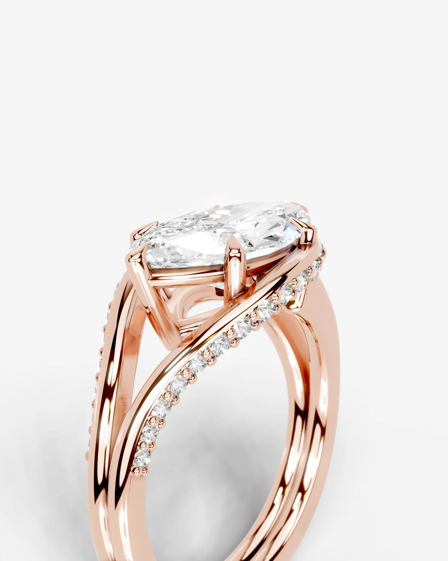 Sia Hidden (Marquise) 14k Rose Gold 005