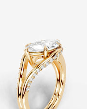 Sia Hidden (Marquise) 14k Yellow Gold 005