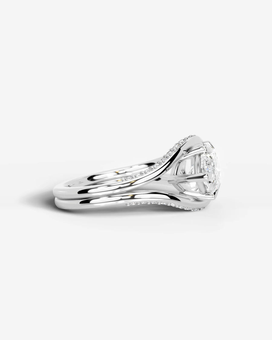 Sia Hidden (Marquise) 14k White Gold 003