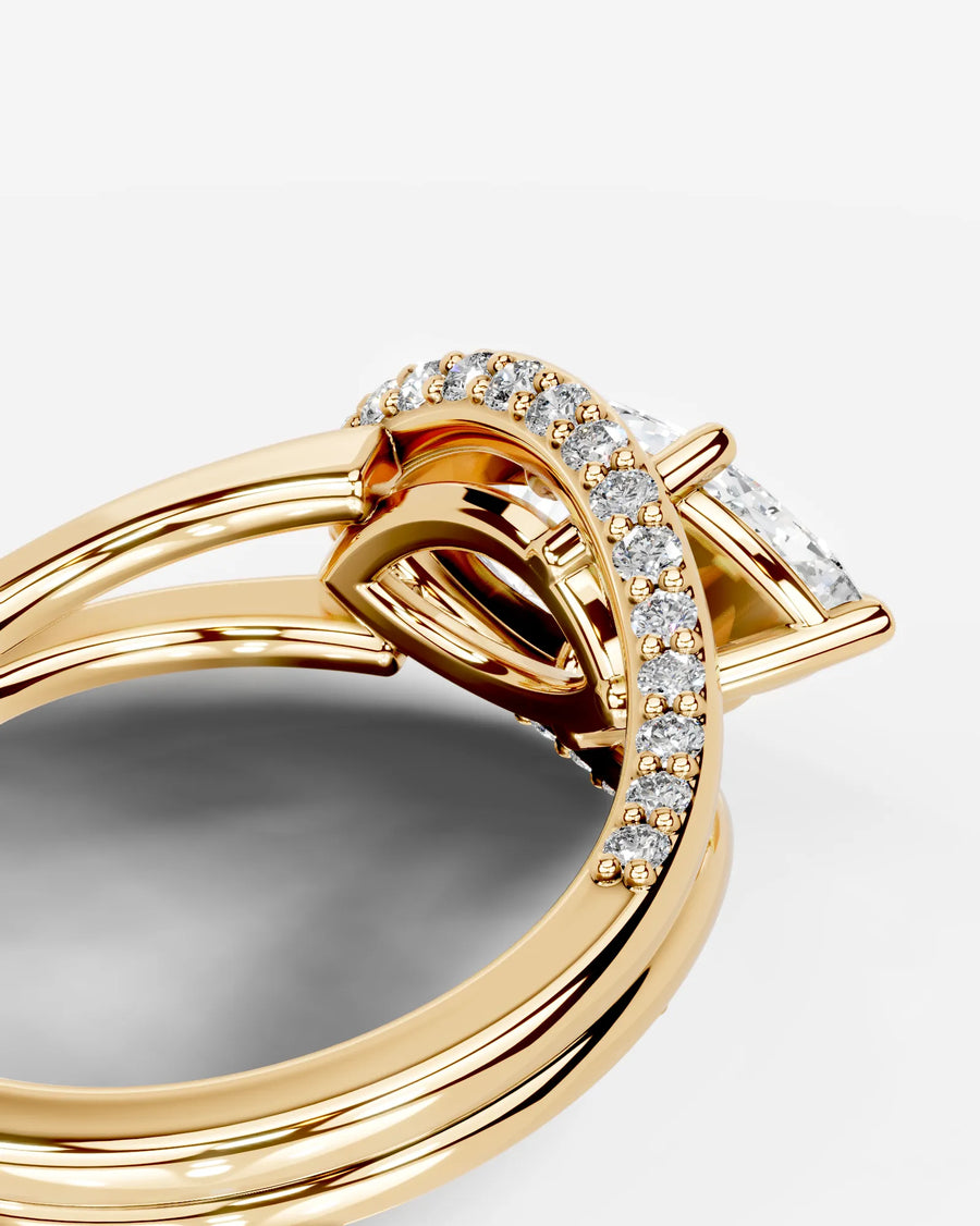 Sia Hidden (Marquise) 14k Yellow Gold 002