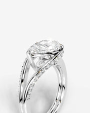 Sia Hidden (Pear) 14k White Gold 005