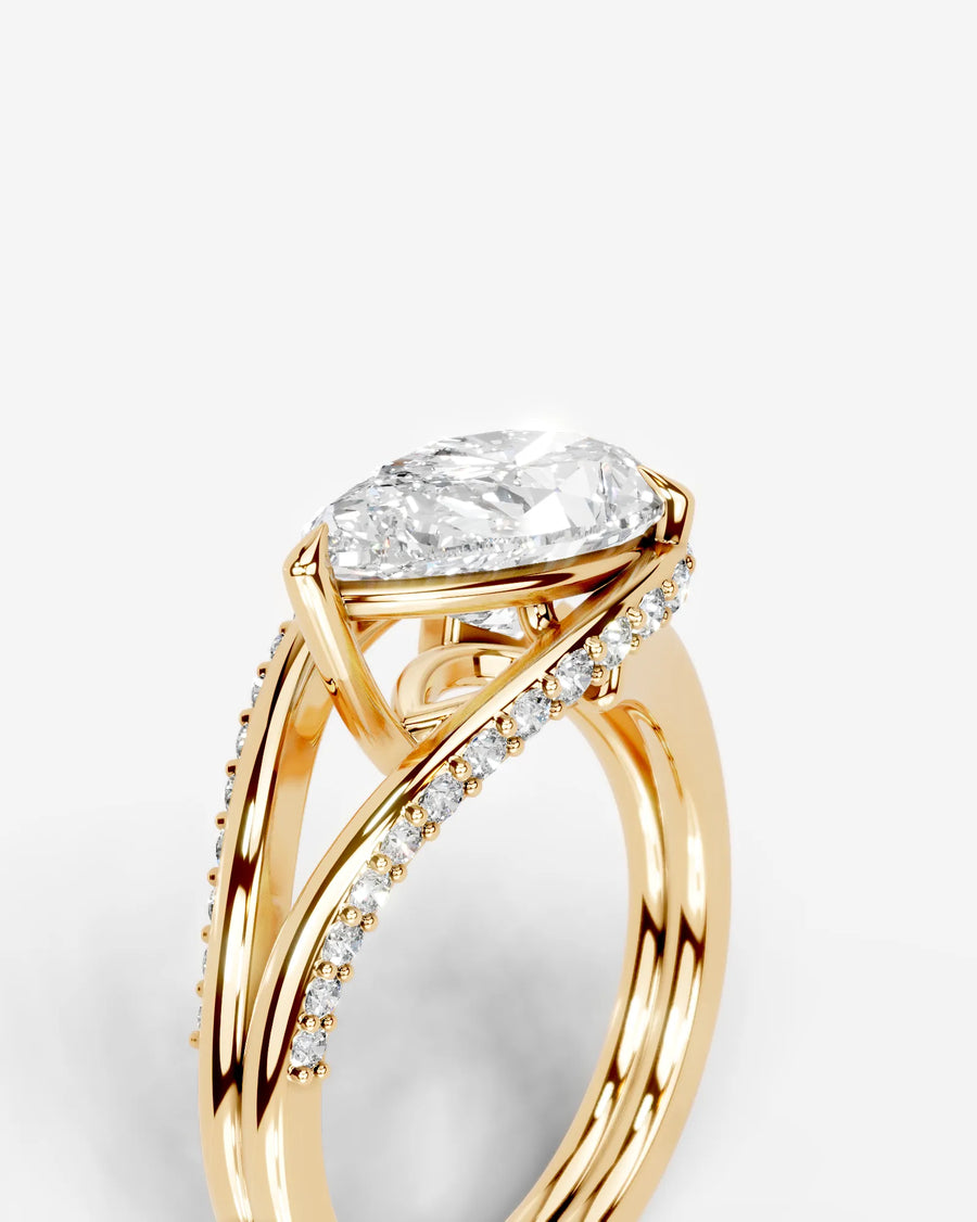 Sia Hidden (Pear) 18k Yellow Gold 005