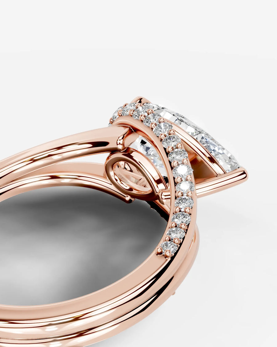 Sia Hidden (Pear) 14k Rose Gold 002