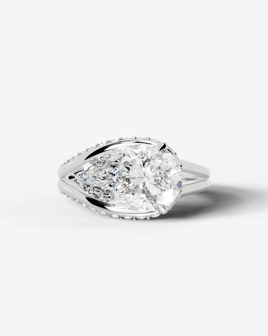 Sia Hidden (Pear) 18k White Gold 001