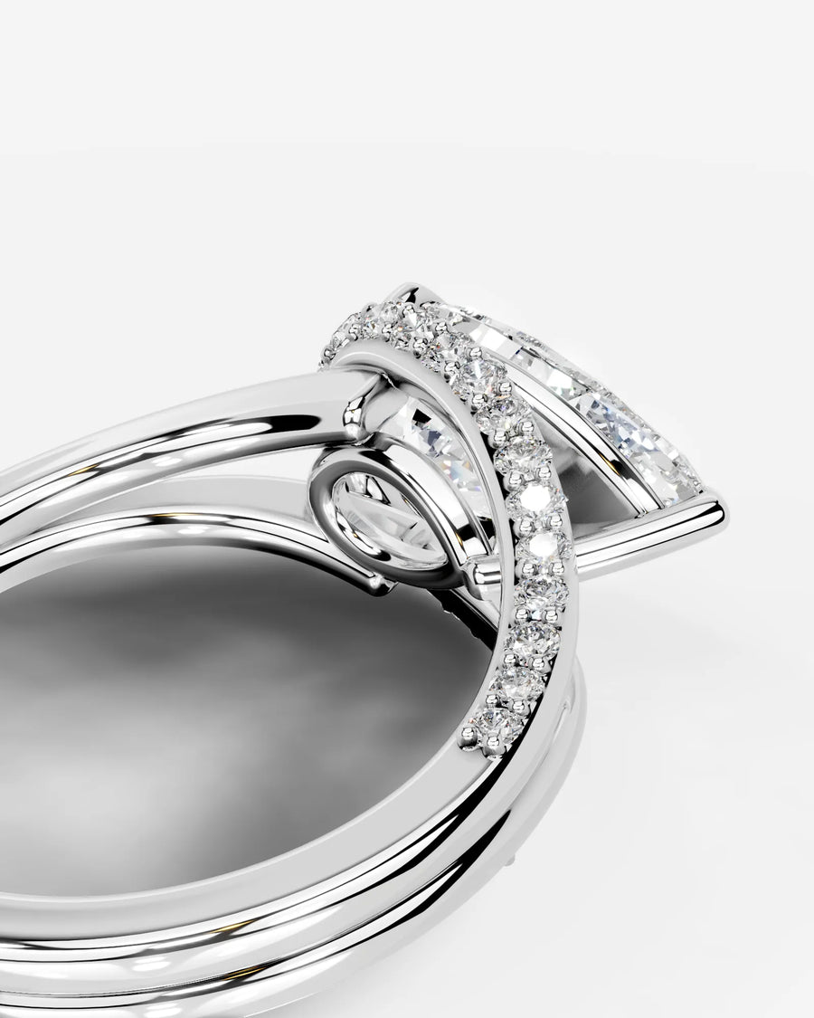 Sia Hidden (Pear) 18k White Gold 002