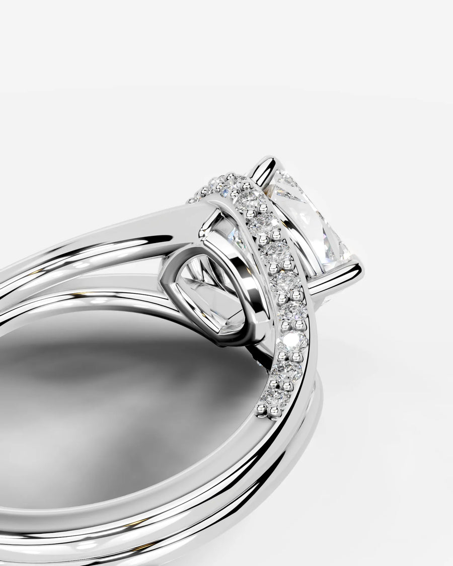 Sia Hidden (Cushion) 14k White Gold 002