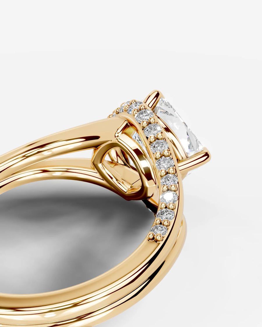 Sia Hidden (Cushion) 14k Yellow Gold 002