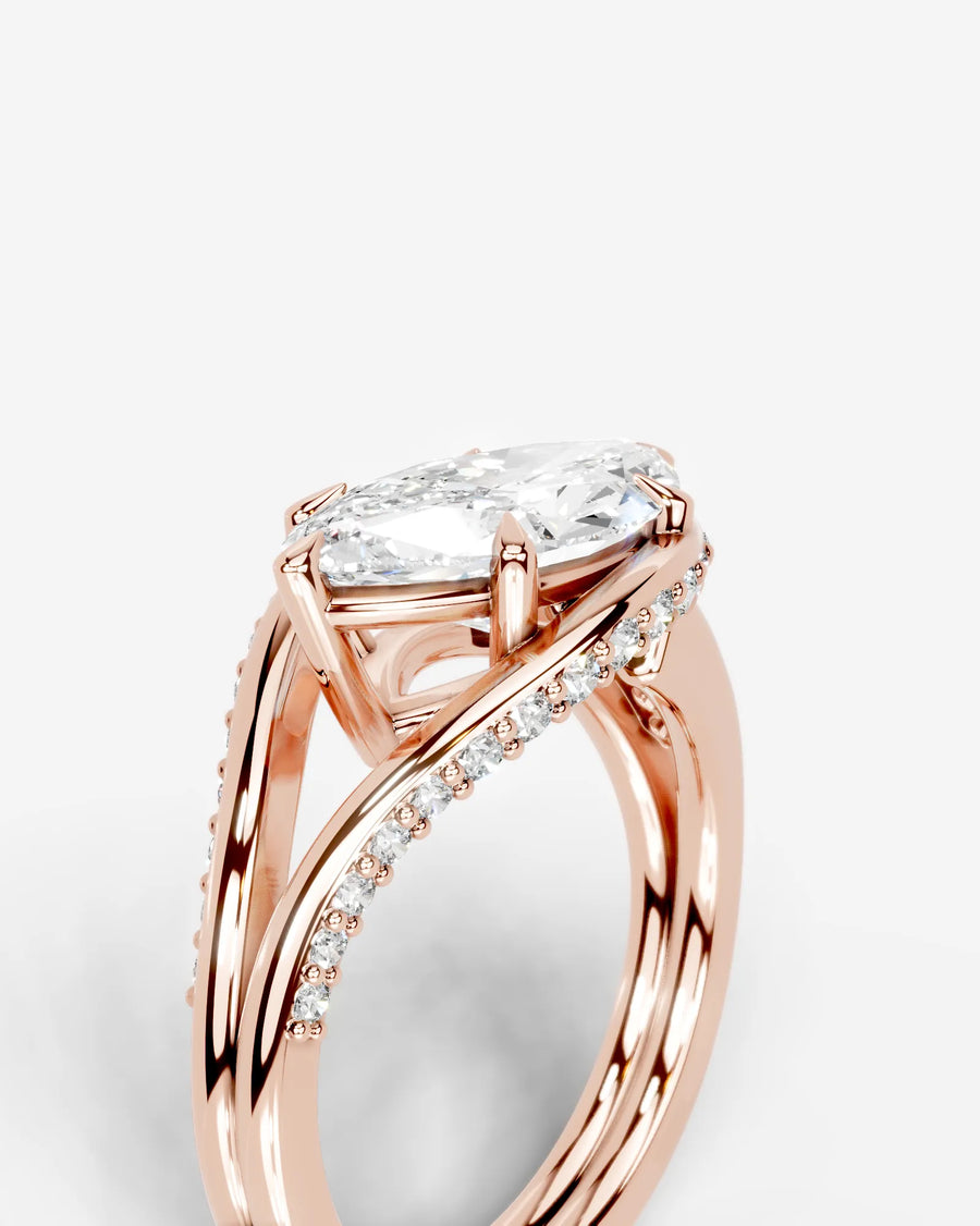 Sia Split (Marquise) 14k Rose Gold 005