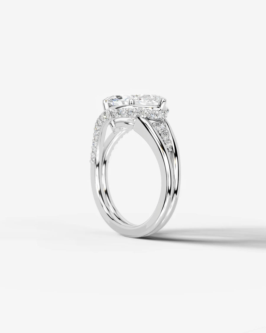 Sia Split (Marquise) 18k White Gold 004