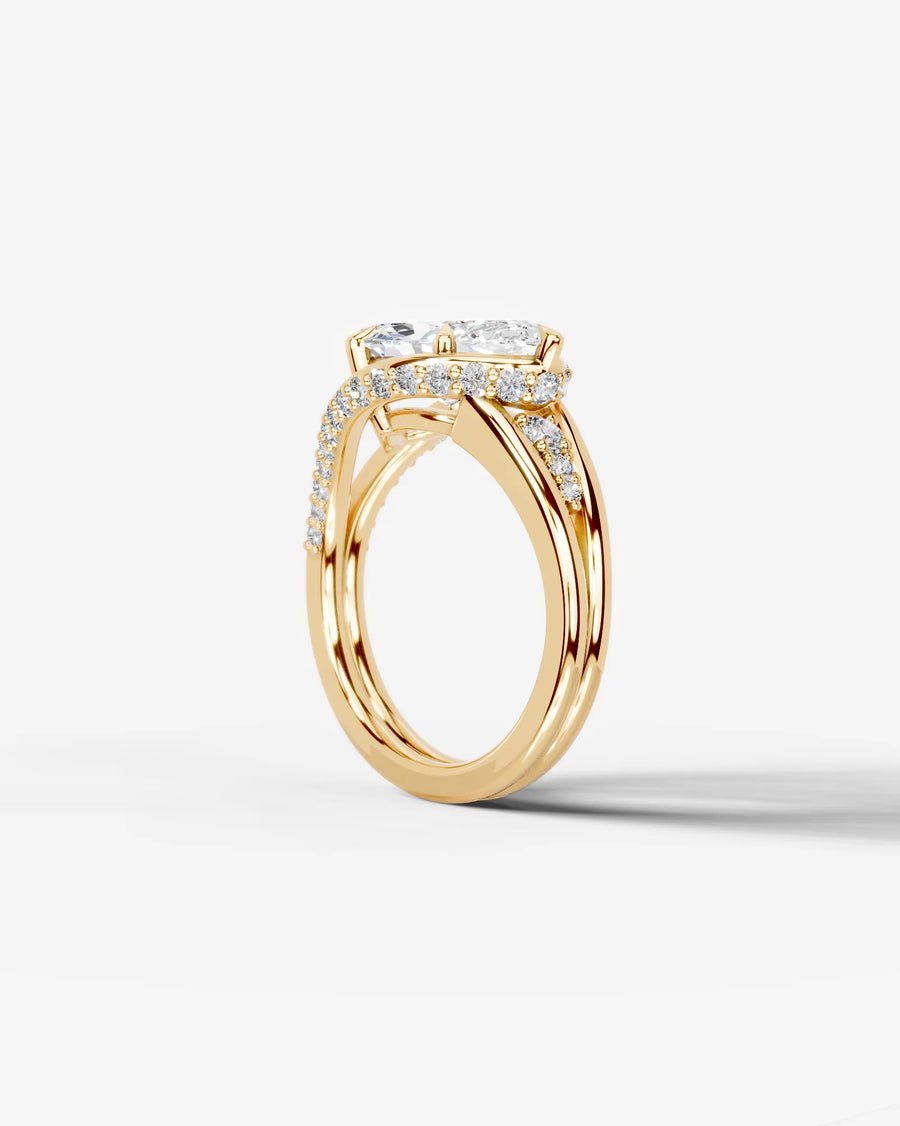 Sia Split (Marquise) 18k Yellow Gold 004