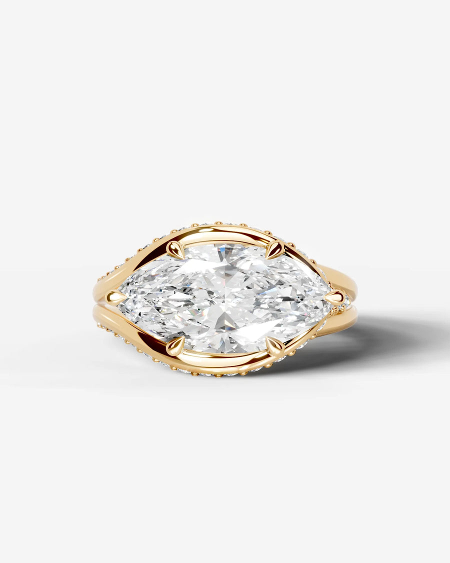 Sia Split (Marquise) 14k Yellow Gold 001
