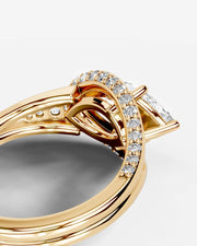 Sia Split (Marquise) 14k Yellow Gold 002