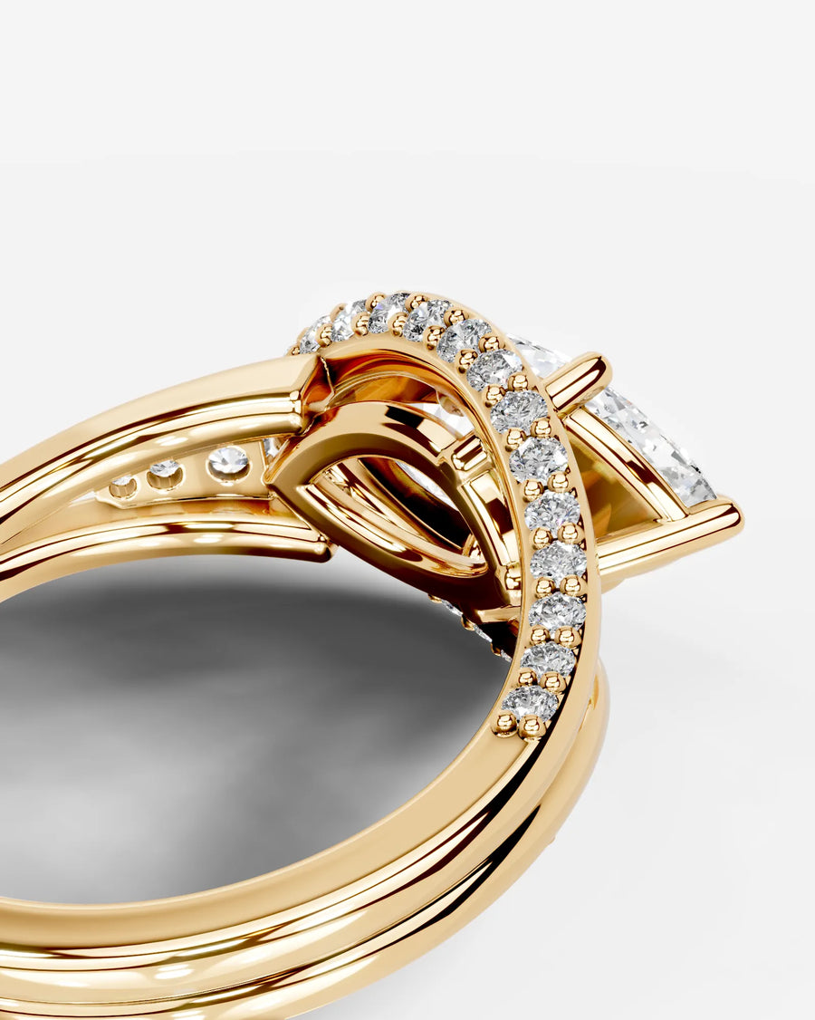 Sia Split (Marquise) 18k Yellow Gold 002