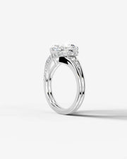 Sia Split (Pear) 18k White Gold 004
