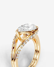 Sia Split (Pear) 14k Yellow Gold 005