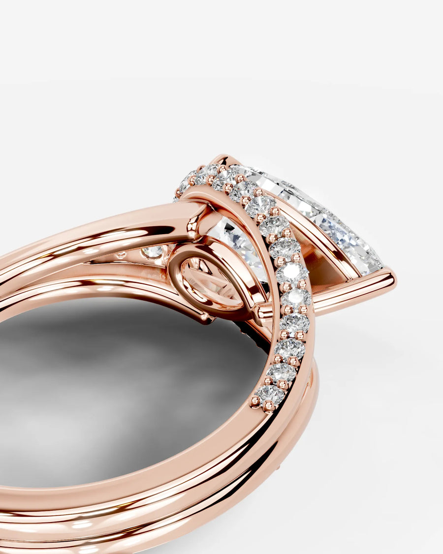 Sia Split (Pear) 14k Rose Gold 002