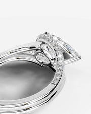 Sia Split (Pear) 18k White Gold 002