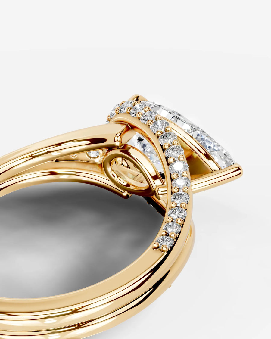 Sia Split (Pear) 14k Yellow Gold 002