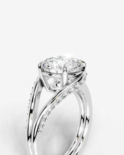 Sia Split (Round) 18k White Gold 005