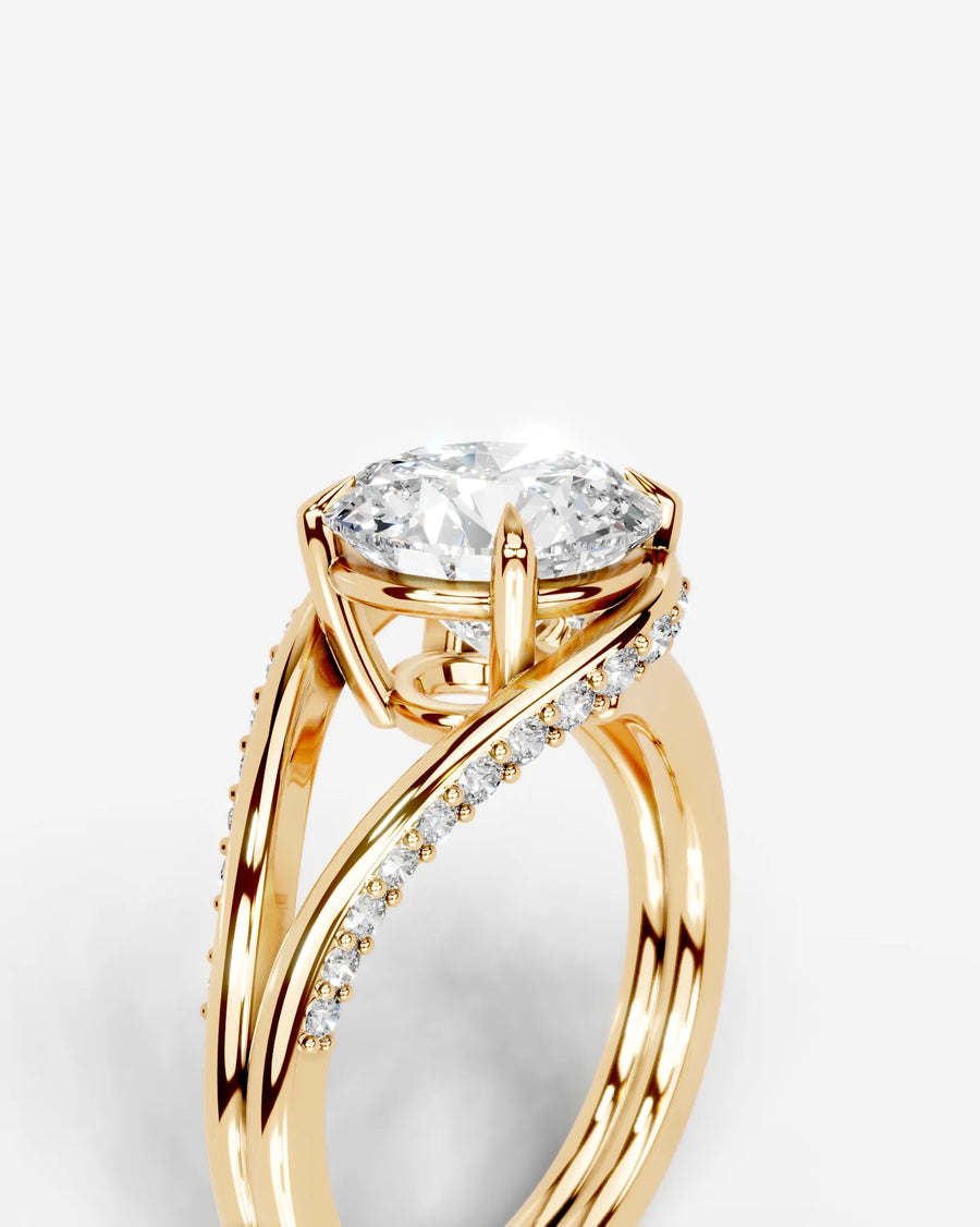 Sia Split (Round) 18k Yellow Gold 005