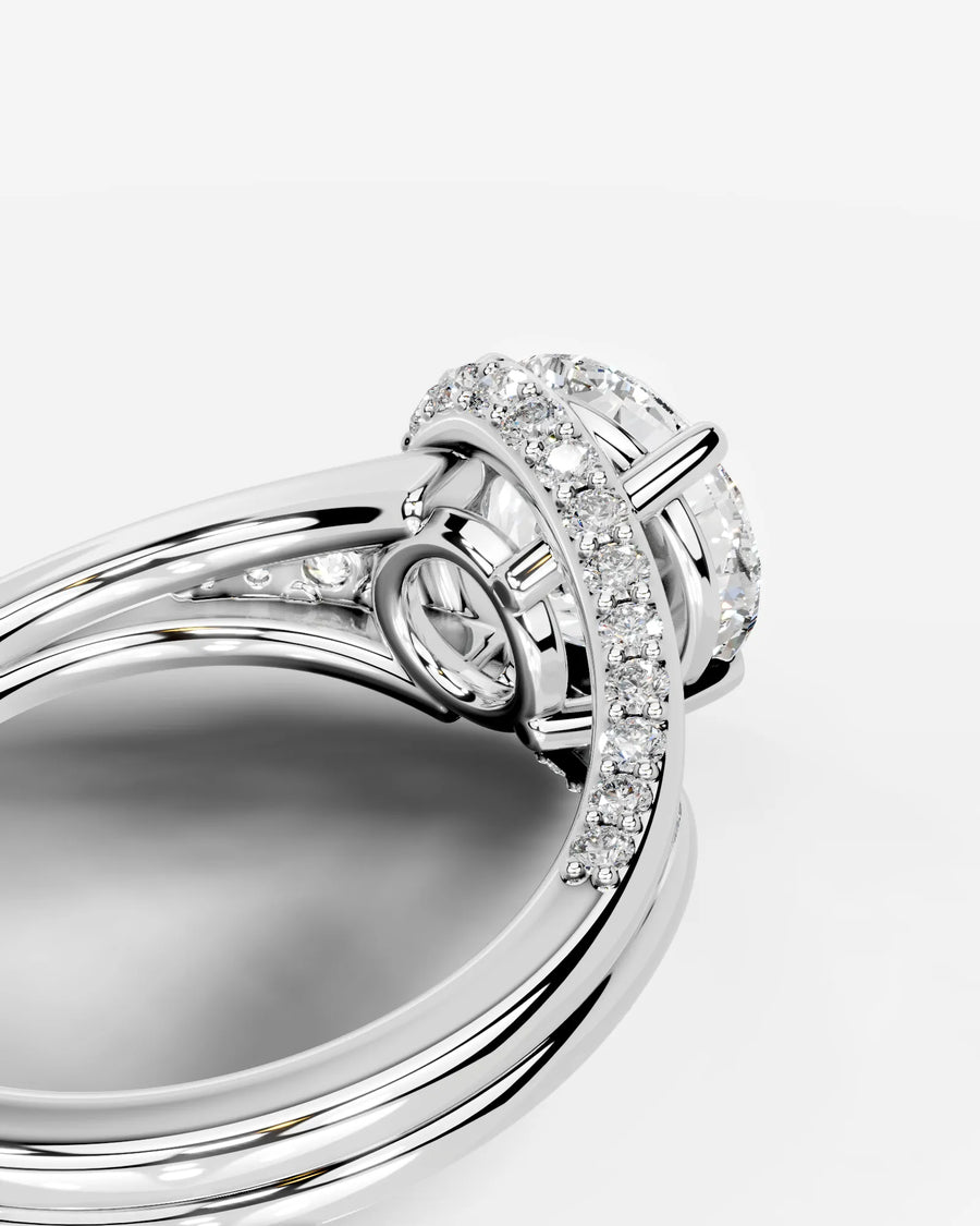 Sia Split (Round) 14k White Gold 002