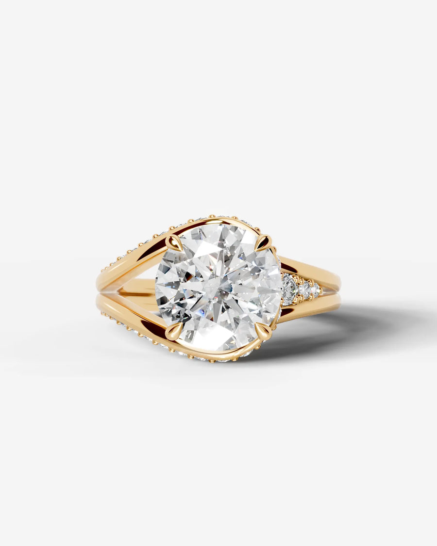 Sia Split (Round) 14k Yellow Gold 001